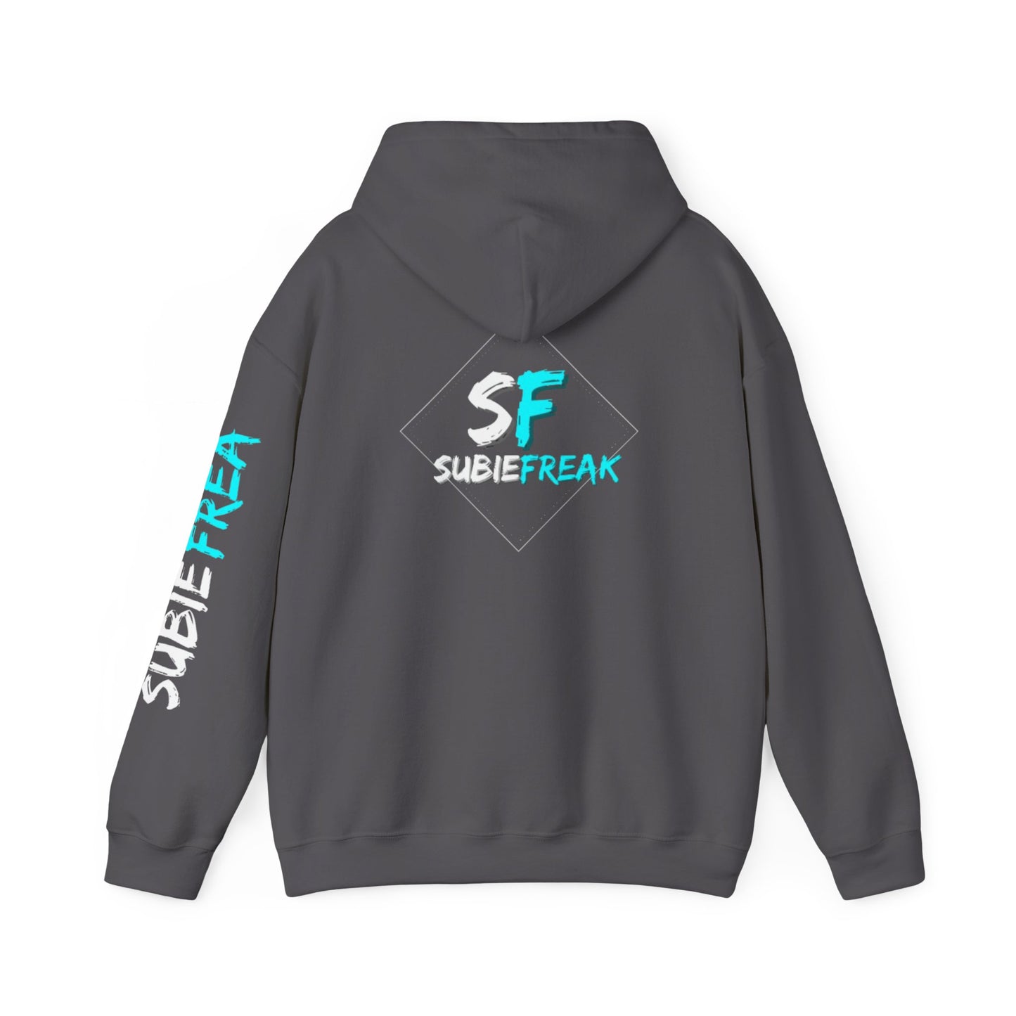 SubieFreak Hyper Teal Letter Graphic Hoodie