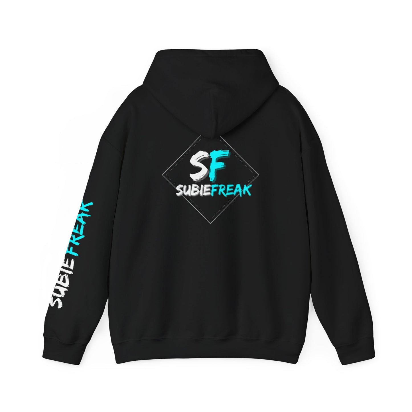 SubieFreak Hyper Teal Letter Graphic Hoodie