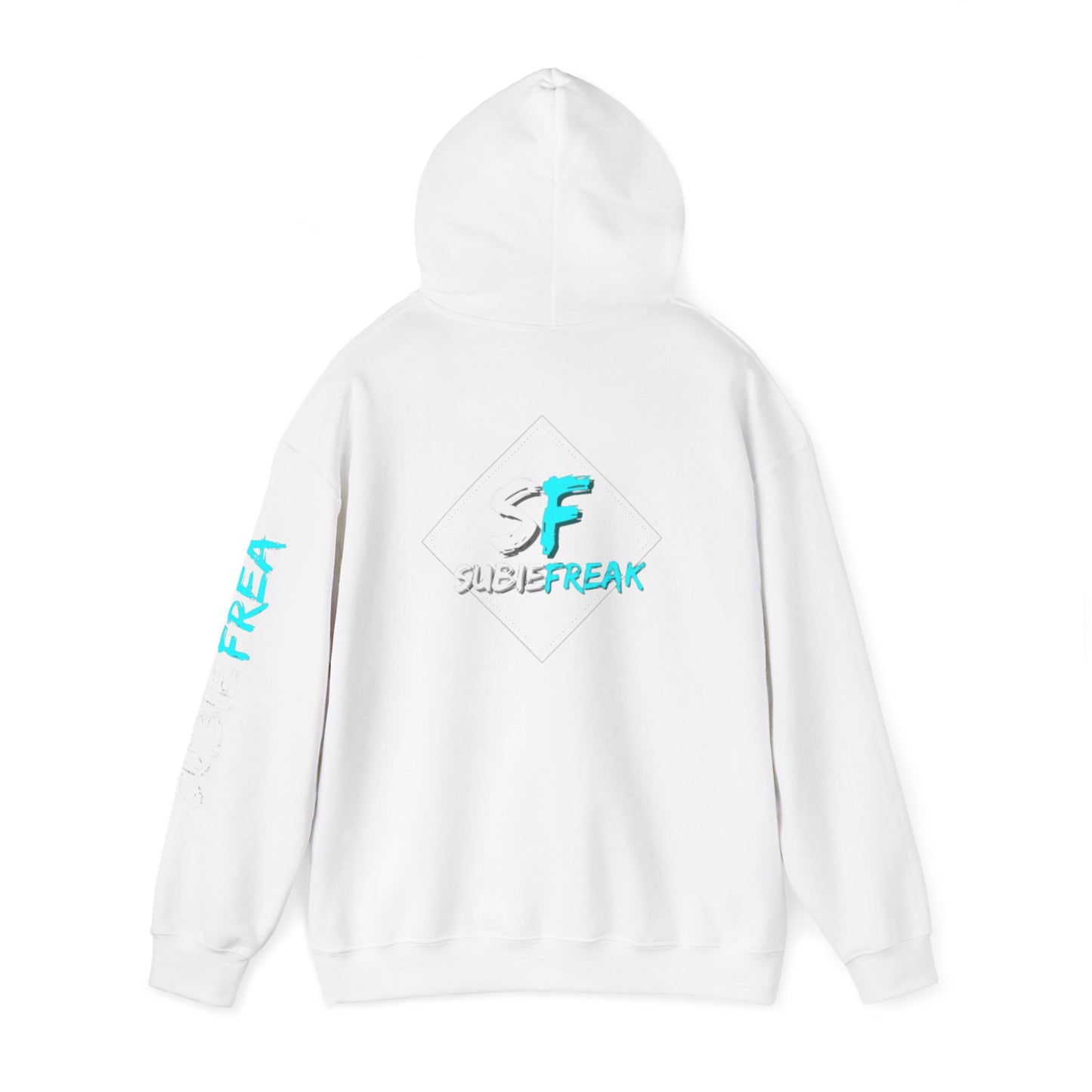 SubieFreak Hyper Teal Letter Graphic Hoodie
