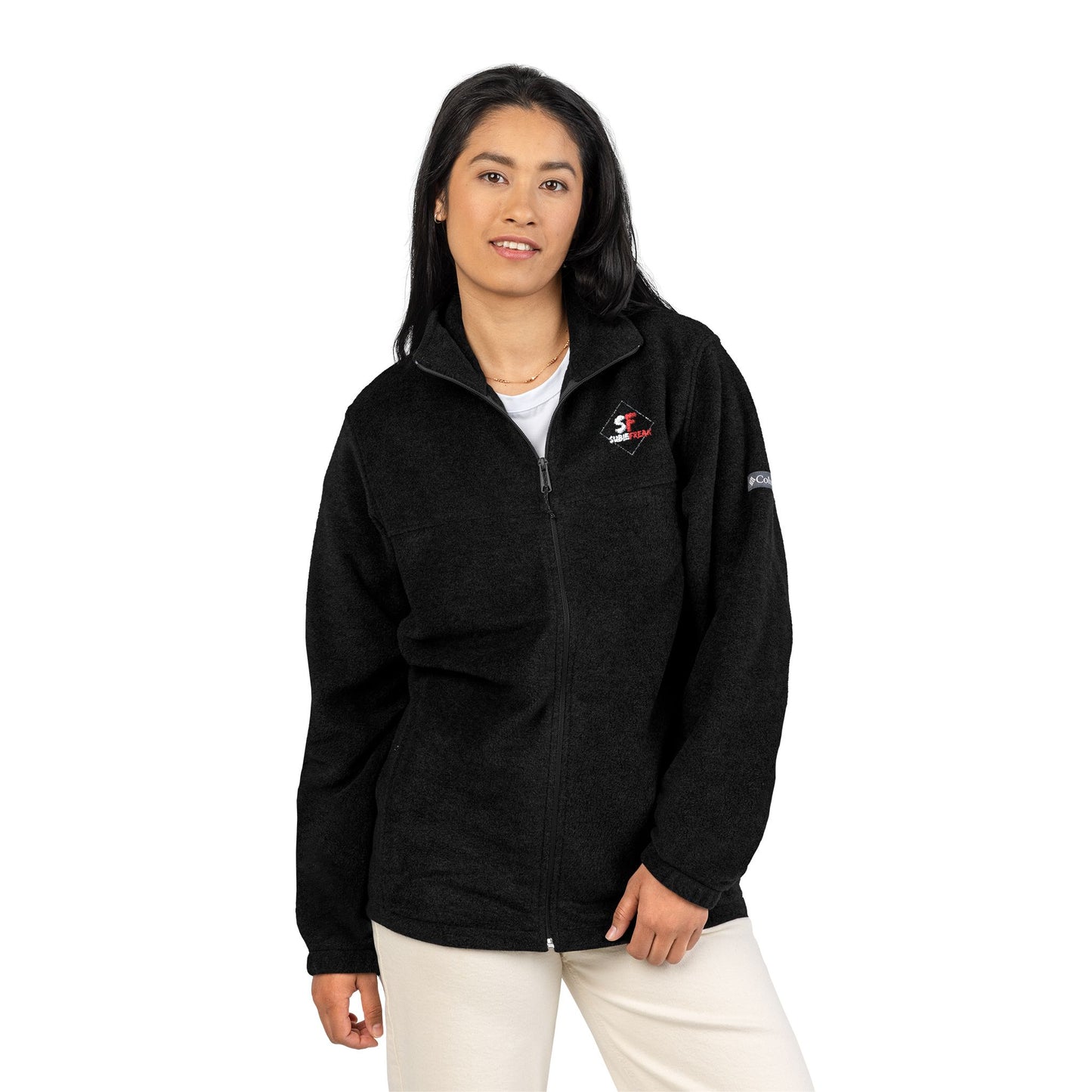 SubieFreak Red Letter Columbia Fleece Jacket - Embroidered Winter Layer