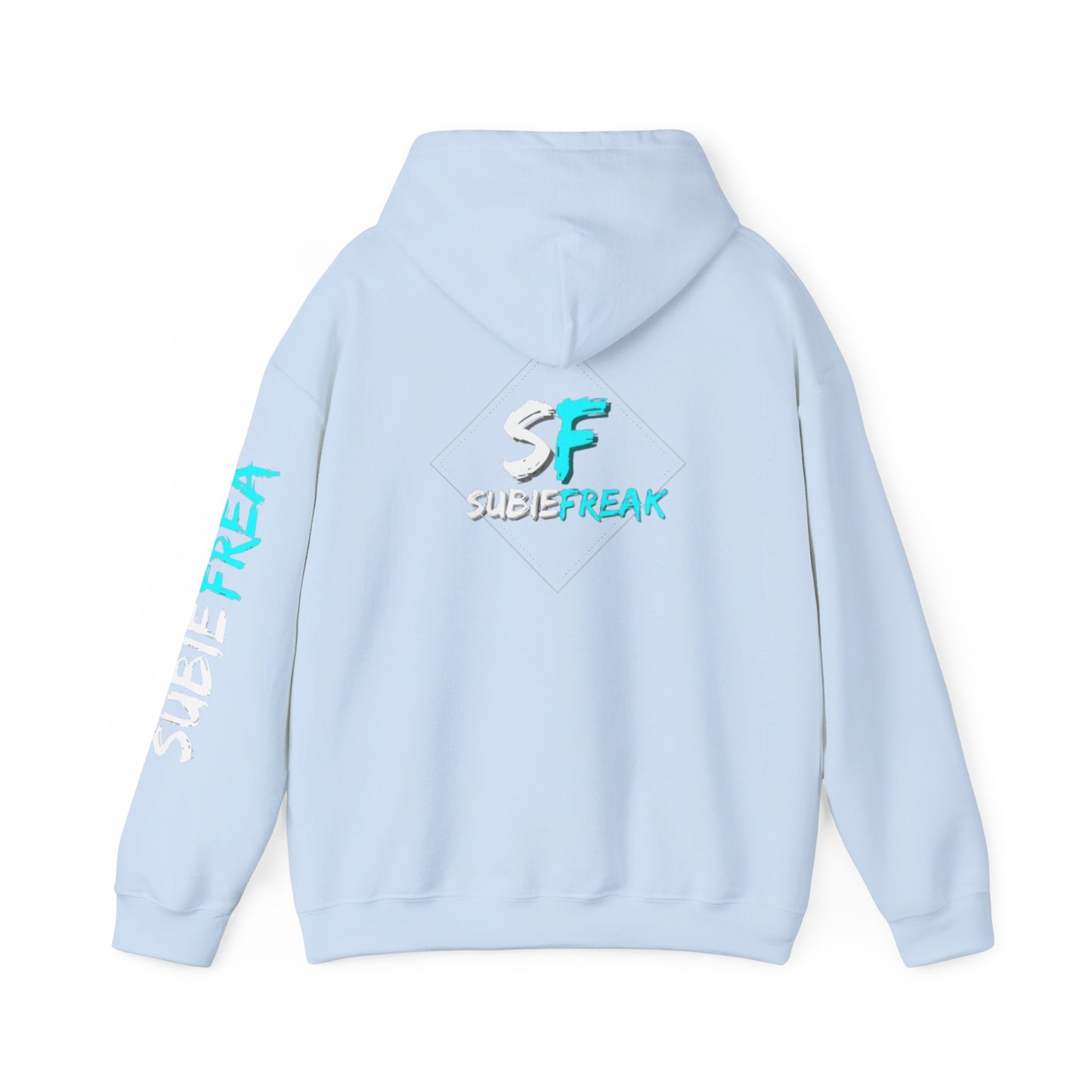 SubieFreak Hyper Teal Letter Graphic Hoodie