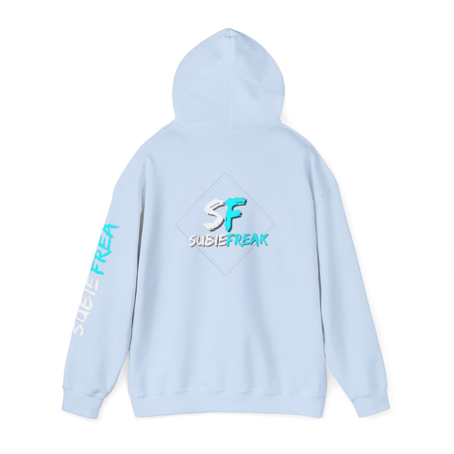 SubieFreak Hyper Teal Letter Graphic Hoodie