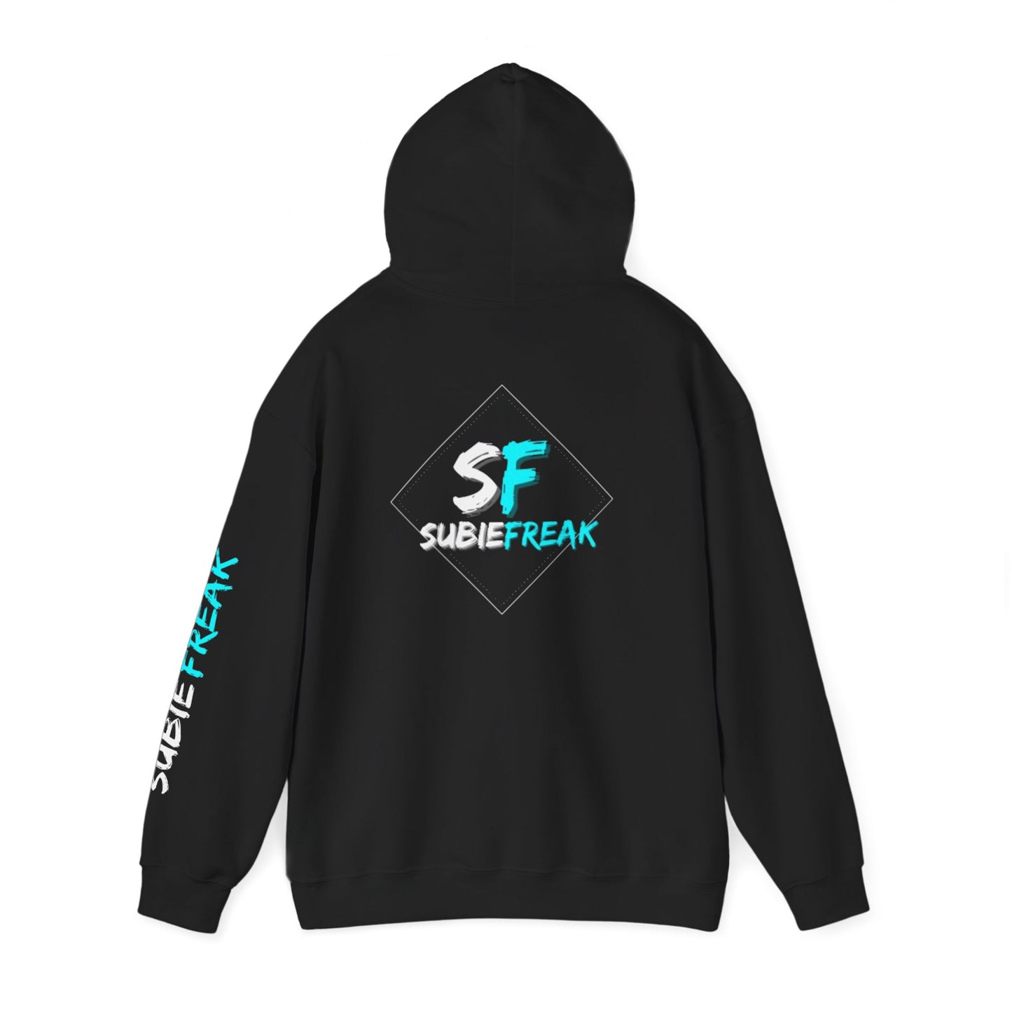 SubieFreak Hyper Teal Letter Graphic Hoodie