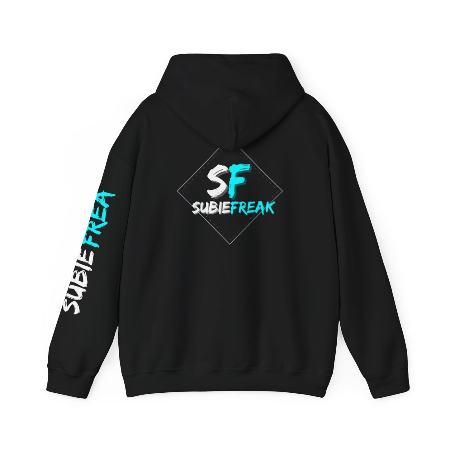 SubieFreak Hyper Teal Letter Graphic Hoodie