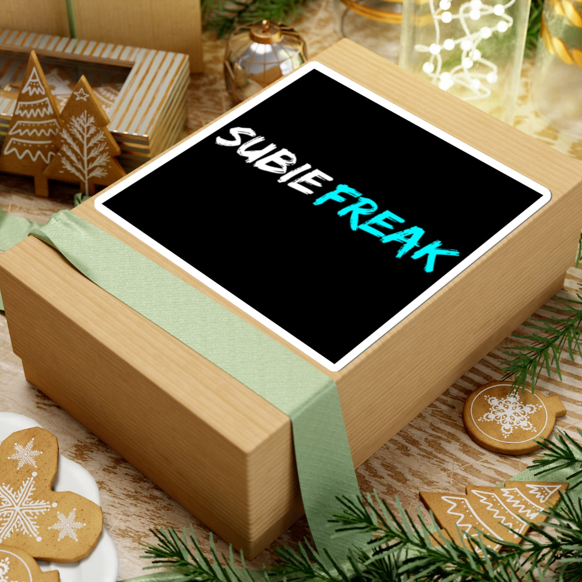SubieFreak Hyper Teal Kiss-Cut Stickers