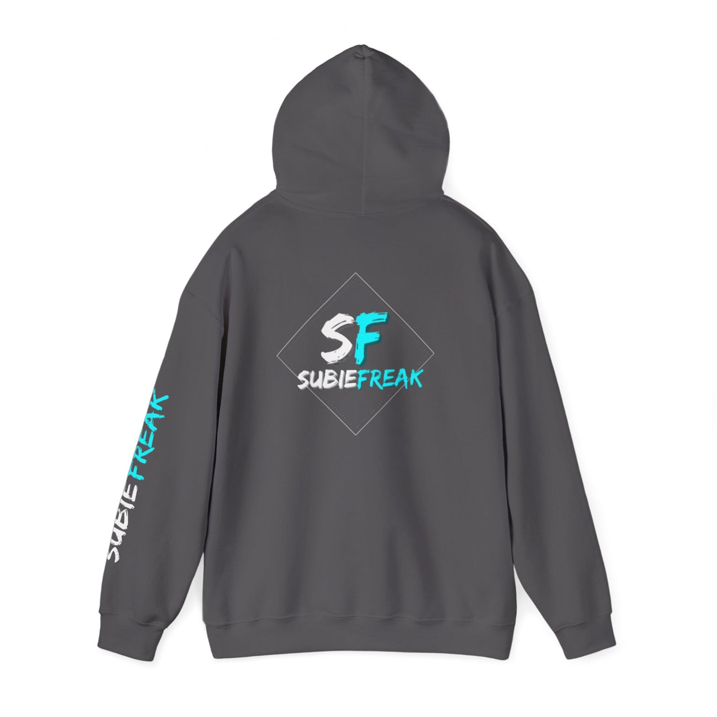 SubieFreak Hyper Teal Letter Graphic Hoodie