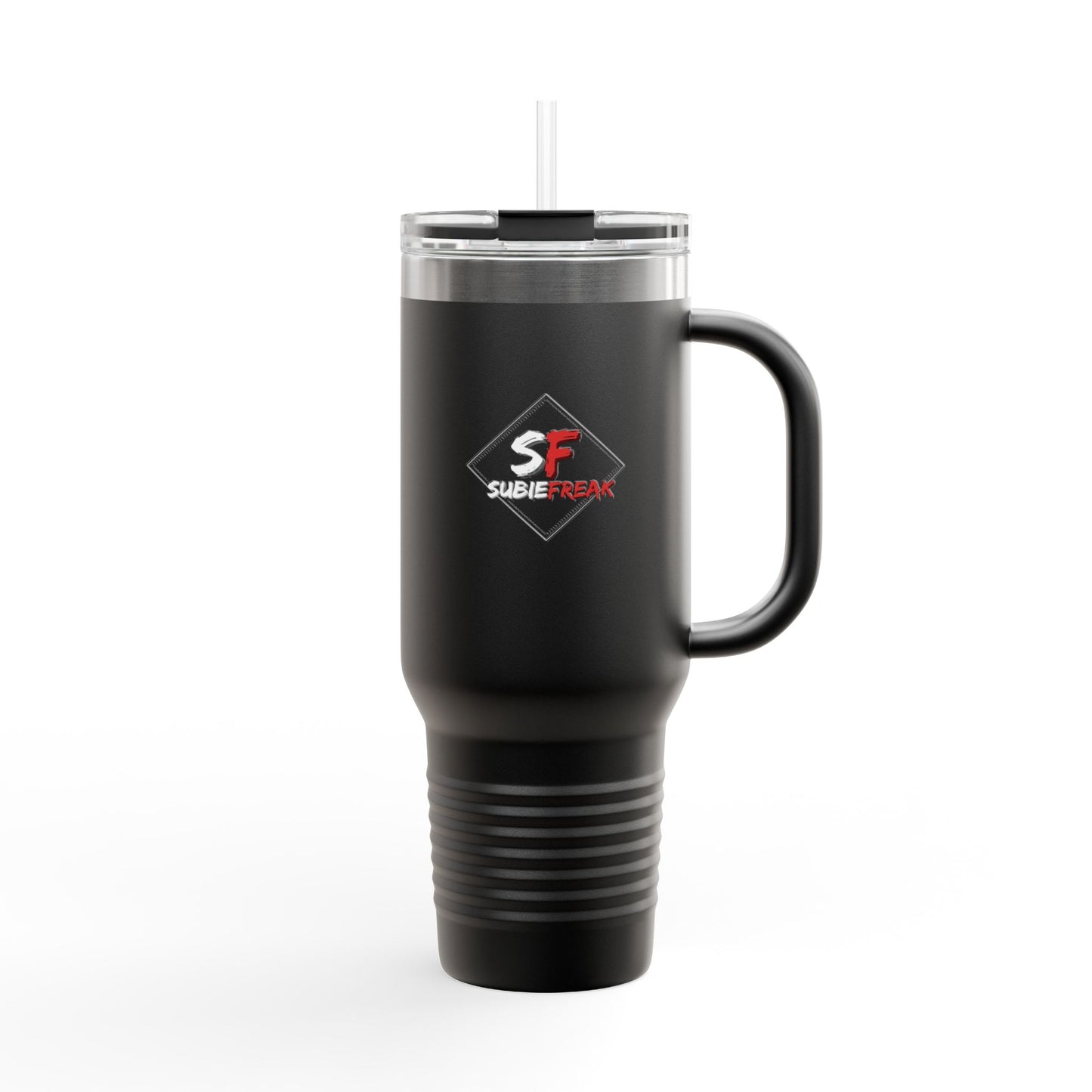 SubieFreak Red logo 40oz Travel Mug for Hot & Cold Drinks
