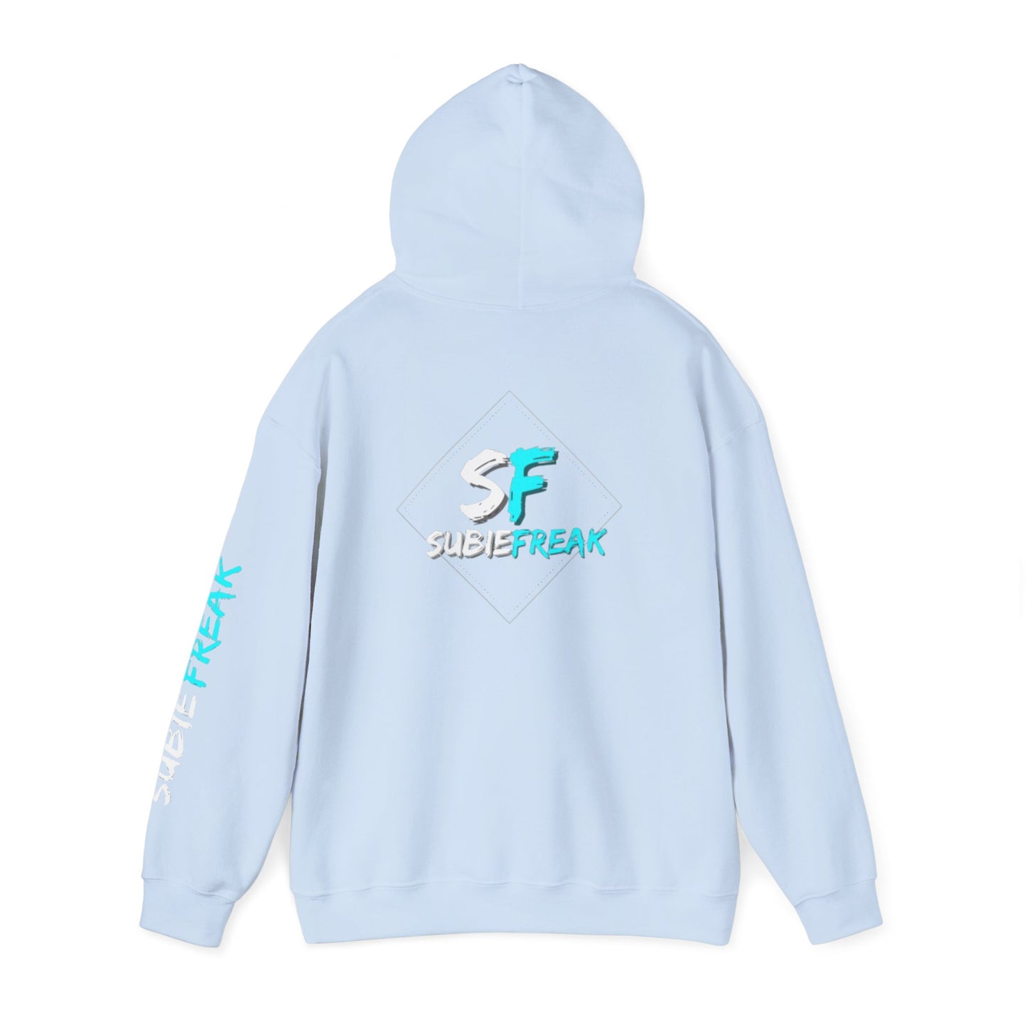 SubieFreak Hyper Teal Letter Graphic Hoodie
