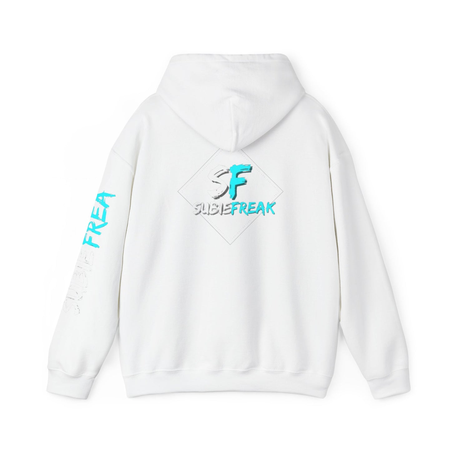 SubieFreak Hyper Teal Letter Graphic Hoodie