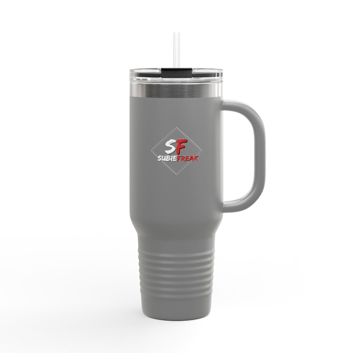 SubieFreak Red logo 40oz Travel Mug for Hot & Cold Drinks
