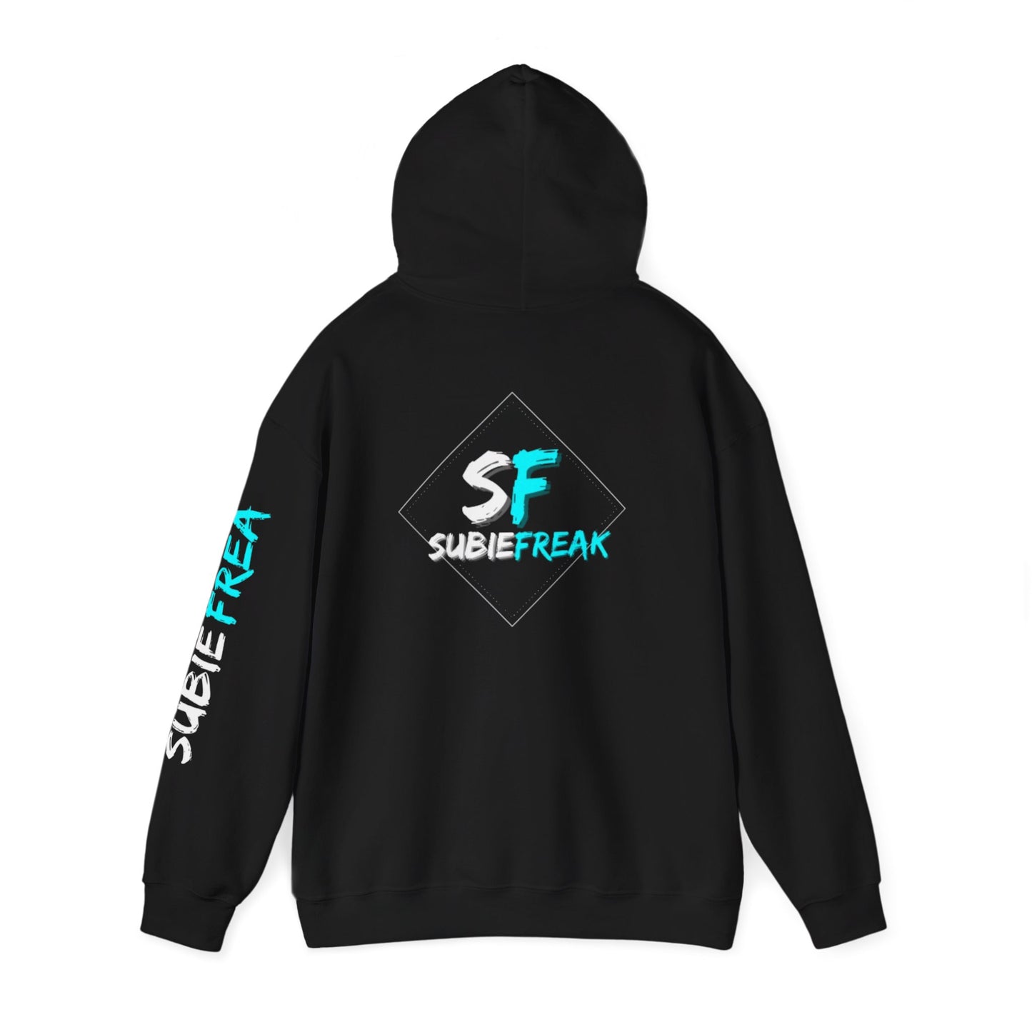 SubieFreak Hyper Teal Letter Graphic Hoodie