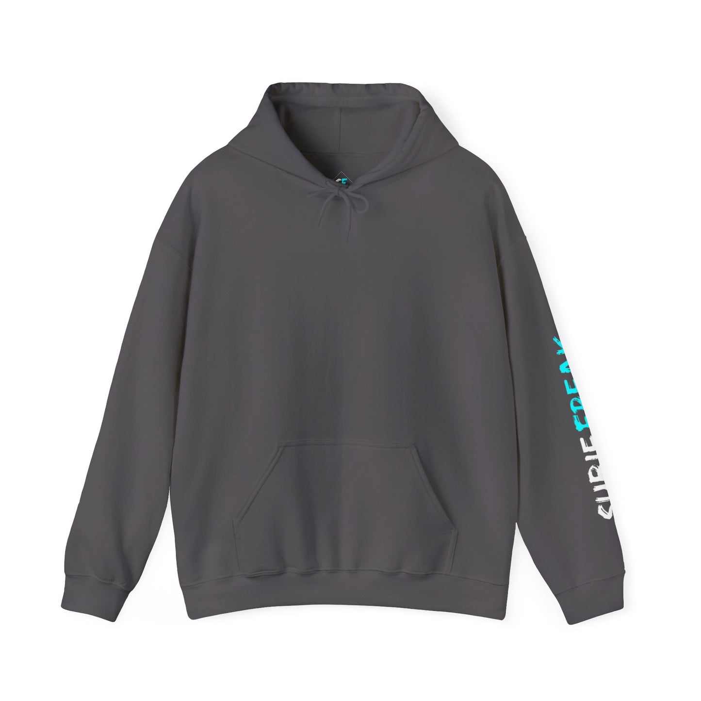 SubieFreak Hyper Teal Letter Graphic Hoodie
