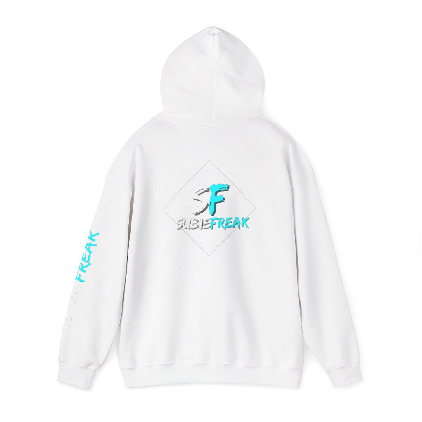 SubieFreak Hyper Teal Letter Graphic Hoodie