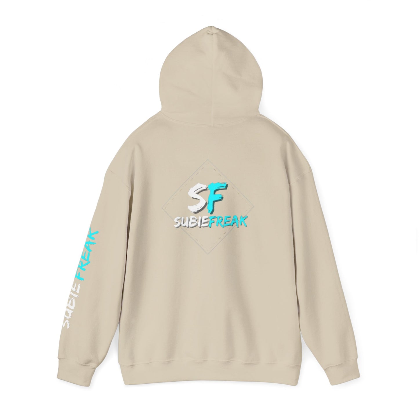SubieFreak Hyper Teal Letter Graphic Hoodie
