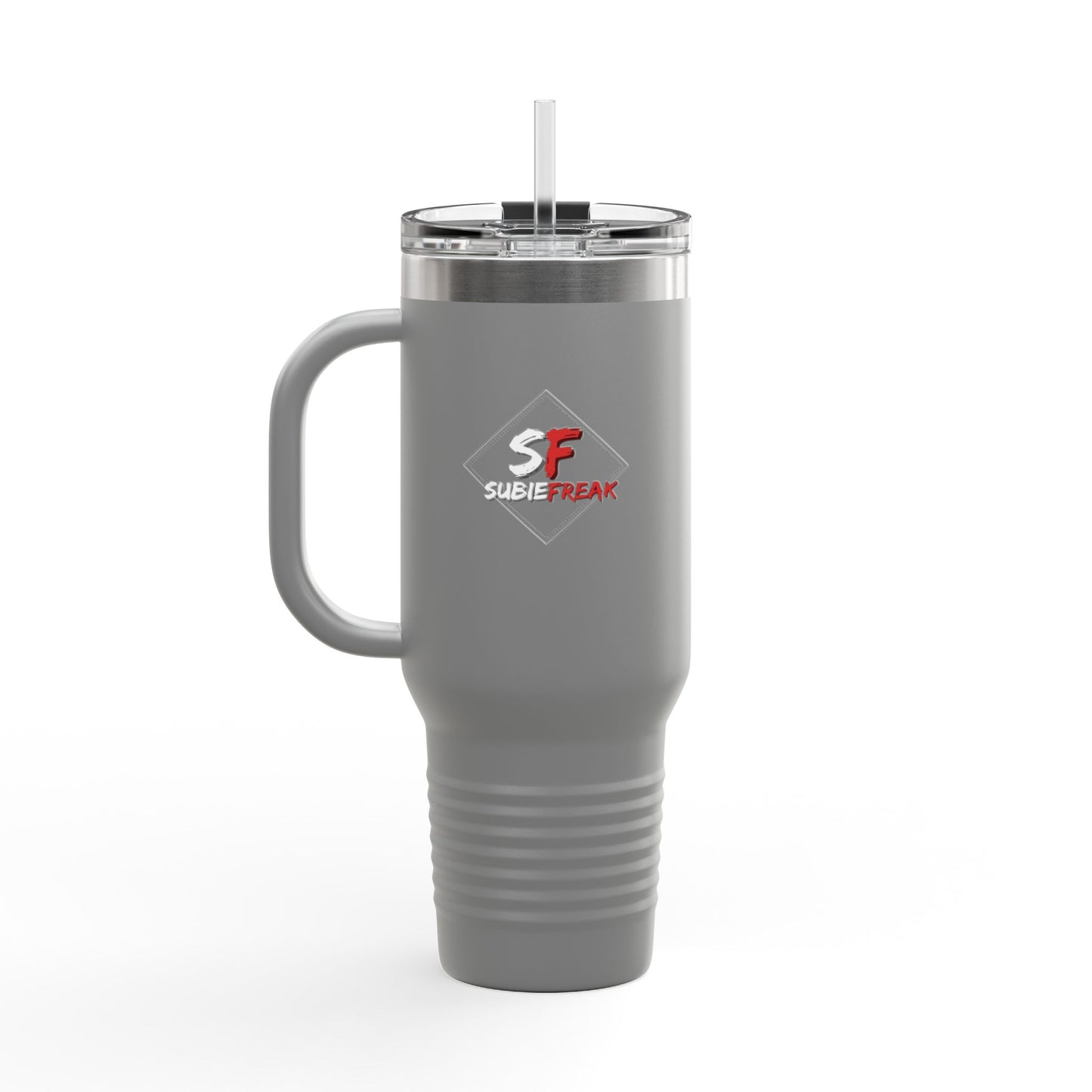 SubieFreak Red logo 40oz Travel Mug for Hot & Cold Drinks