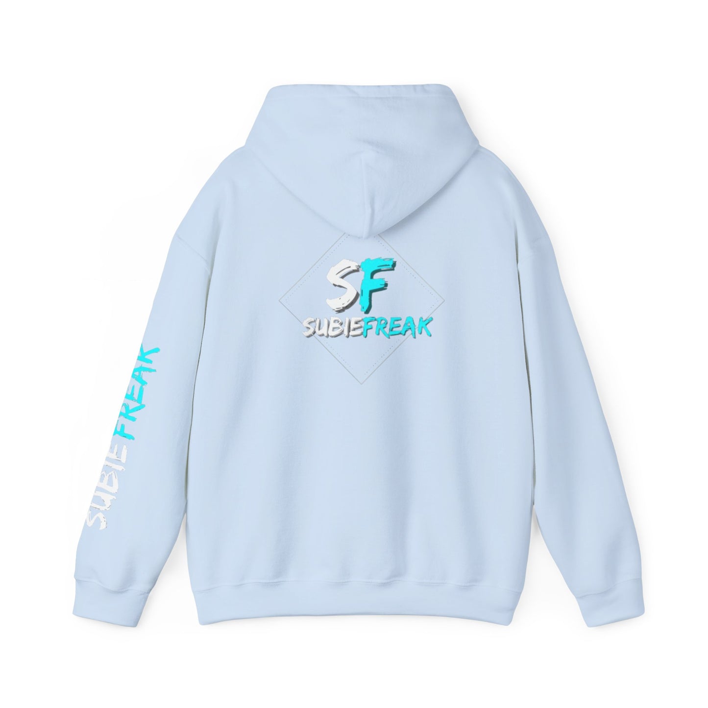 SubieFreak Hyper Teal Letter Graphic Hoodie